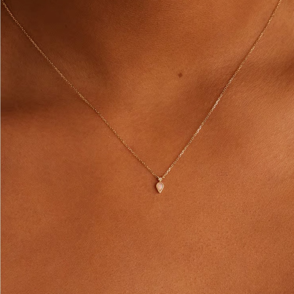 Gorjana Diamond and Opal Necklace